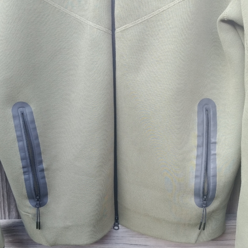 Nike Olive Green Zip-Up Hoodie Tracksuit Set - Picture 3 of 5